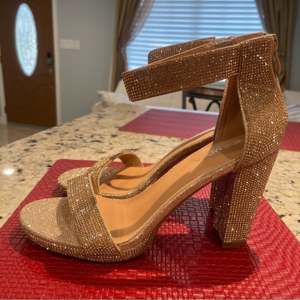 TOP Moda Platform High Heel Open Toe Dress Sandal Over The Toe Strap new size 10